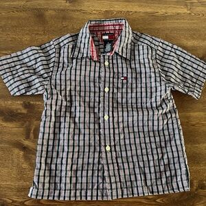 Boys Tommy Hilfiger plaid button-up shirt size 6